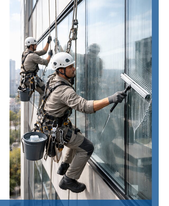 Мойка окон альпинистами в Вязниках от 4807 р. | ВЫСОТНИК-Взн