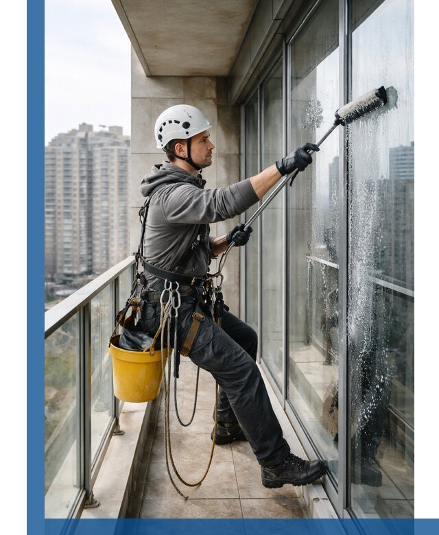 Профессиональная мойка балконного остекления в Вязниках