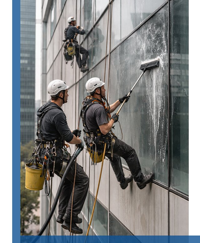 Профессиональная высотная мойка фасадов зданий в Вязниках