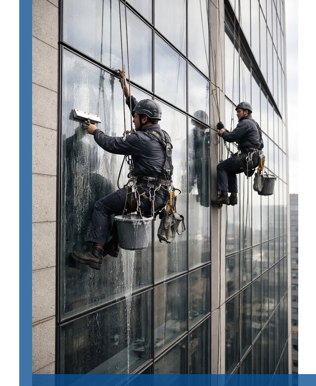 Профессиональная мойка стеклянных фасадов зданий в Вязниках