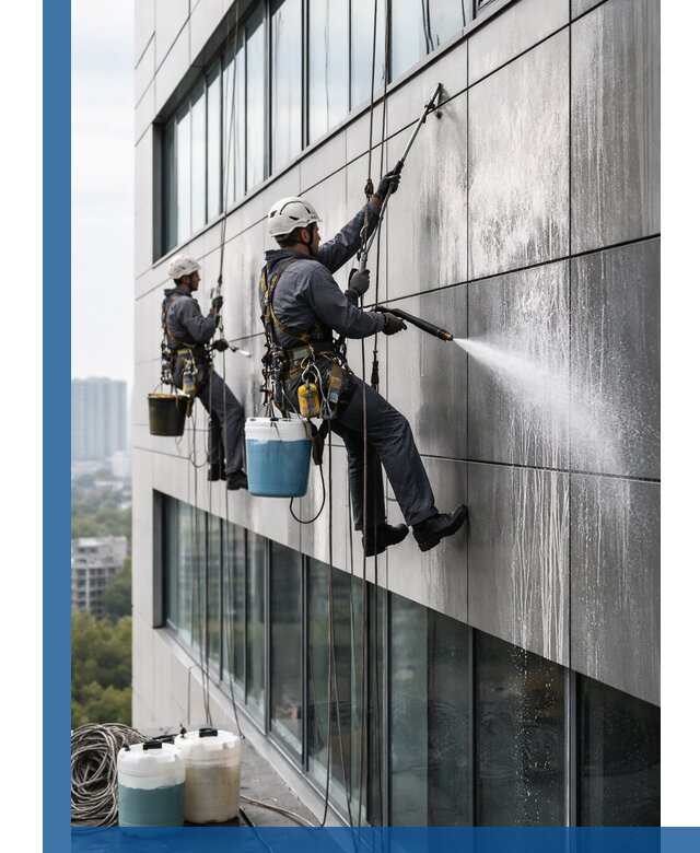 Профессиональная мойка вентилируемых фасадов в Вязниках