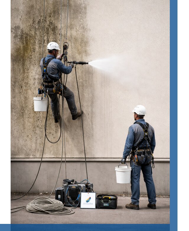 Очистка фасада от плесени в Вязниках от 320 р. | ВЫСОТНИК-Взн