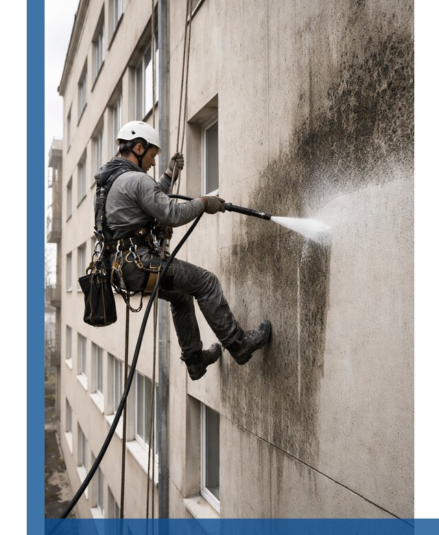 Профессиональная очистка фасадов от плесени в Вязниках