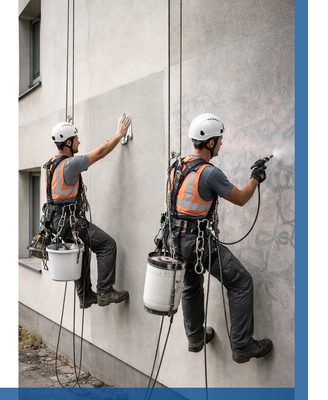 Антиграффити покрытие фасада в Вязниках от 641 р. | ВЫСОТНИК-Взн