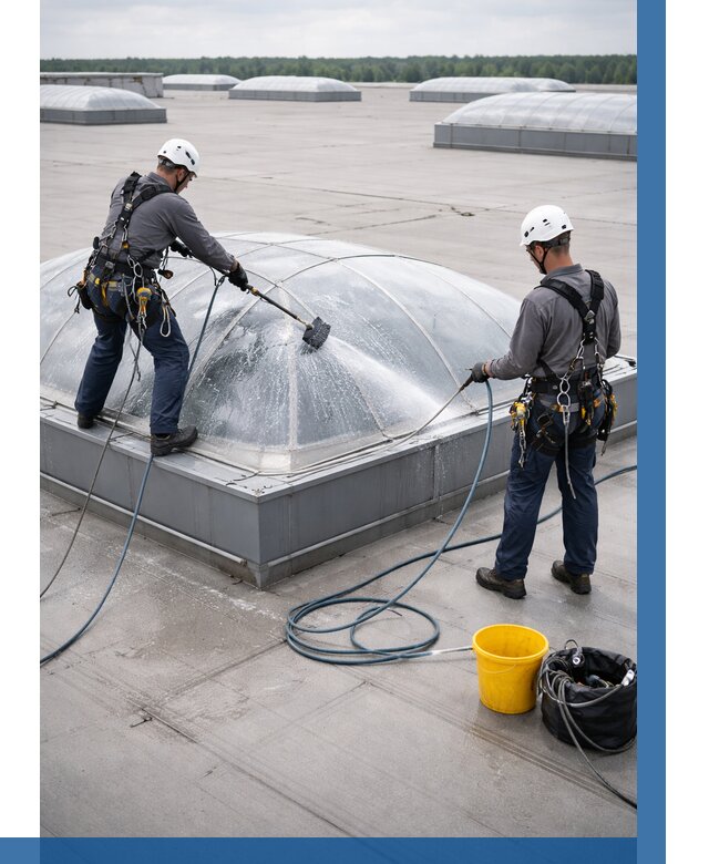 Мойка зенитных фонарей в Вязниках, заказать от 4807 р. | ВЫСОТНИК-Взн