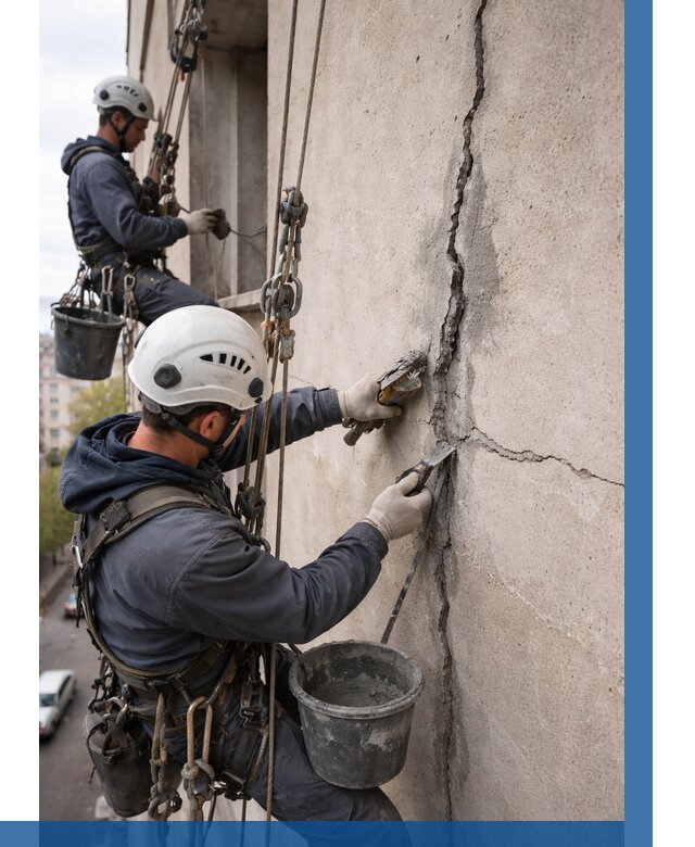 Заделка трещин на фасаде в Вязниках от 961 р. | ВЫСОТНИК-Взн