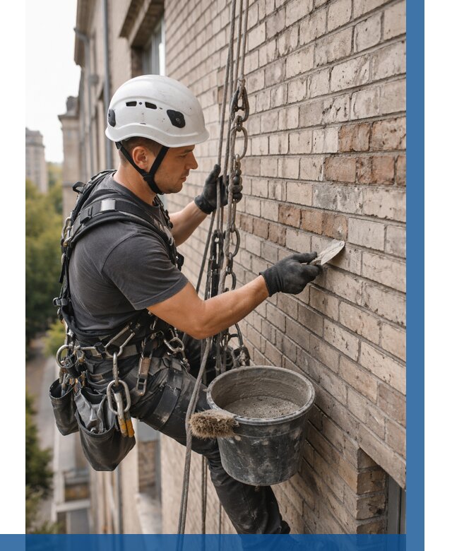 Ремонт кирпичной кладки фасада в Вязниках от 1923 р. | ВЫСОТНИК-Взн