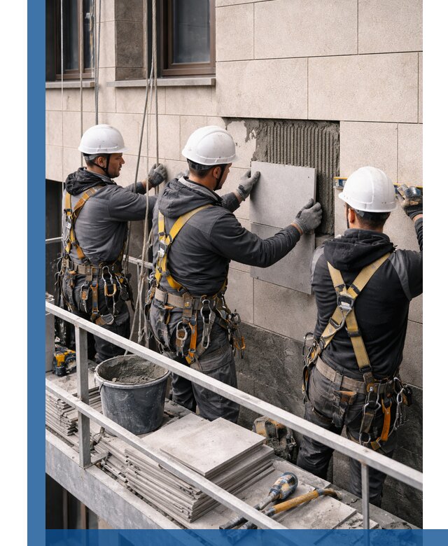 Ремонт облицовки фасада плиткой в Вязниках с гарантией