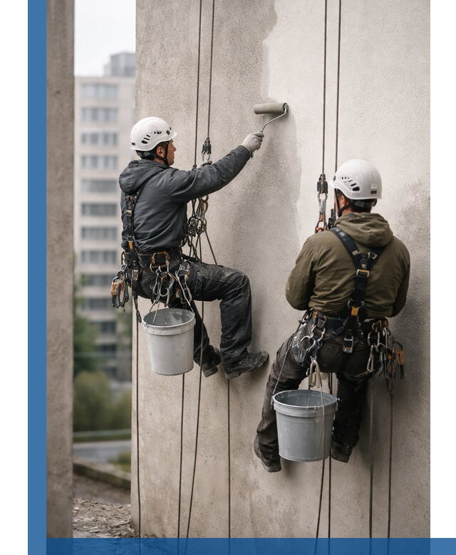 Покраска фасадов высотными альпинистами в Вязниках с гарантией