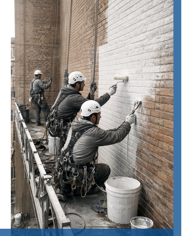 Покраска кирпичного фасада в Вязниках от 374 р. | ВЫСОТНИК-Взн