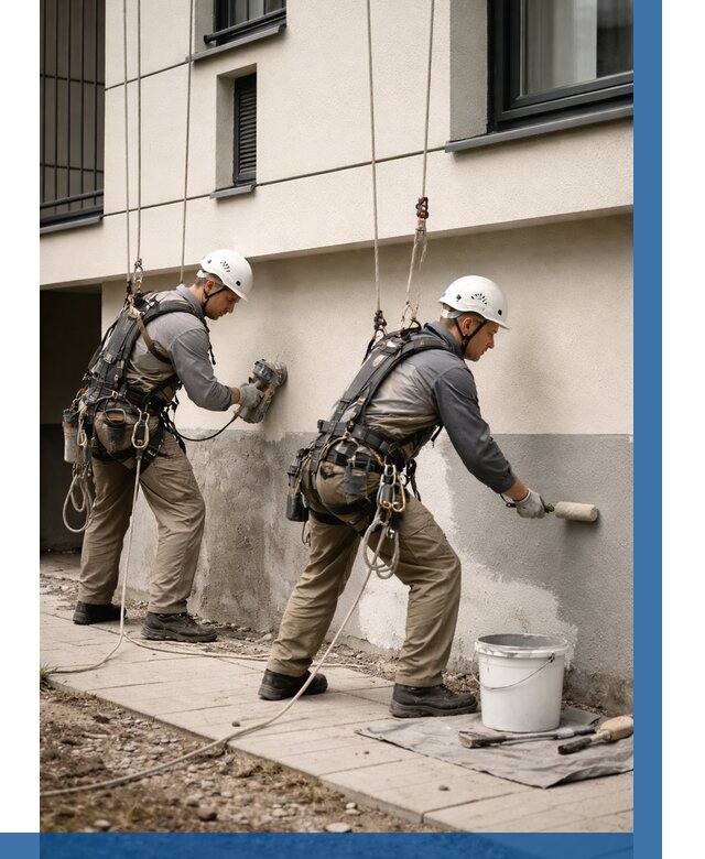 Окраска цоколя здания в Вязниках от 481 р. под ключ | ВЫСОТНИК-Взн