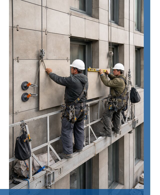 Монтаж керамогранита на фасад в Вязниках от 2671 р. | ВЫСОТНИК-Взн