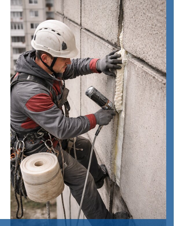 Утепление межпанельных швов в Вязниках от 748 р. | ВЫСОТНИК-Взн