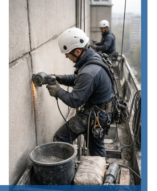 Штробление межпанельных швов в Вязниках от 1282 р. | ВЫСОТНИК-Взн