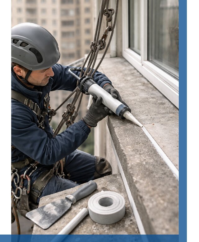 Герметизация балконного козырька в Вязниках от 4807 р. | ВЫСОТНИК-Взн