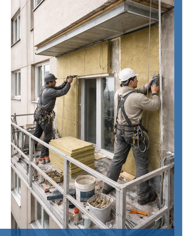 Утепление балкона снаружи в Вязниках от 1709 р. под ключ ВЫСОТНИК-Взн