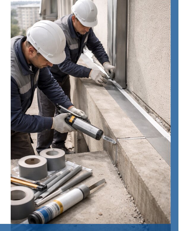 Герметизация примыкания балкона в Вязниках от 4807 р. | ВЫСОТНИК-Взн