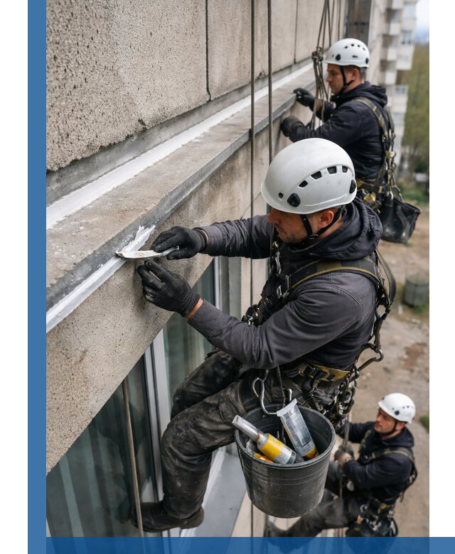 Герметизация примыкания балкона в Вязниках под ключ с гарантией