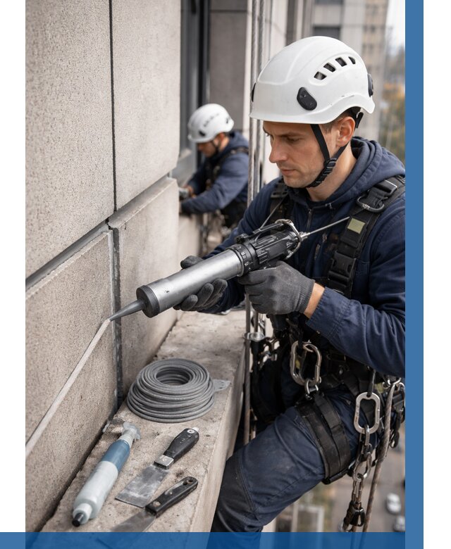 Герметизация деформационных швов фасада в Вязниках от 748 | ВЫСОТНИК-Взн