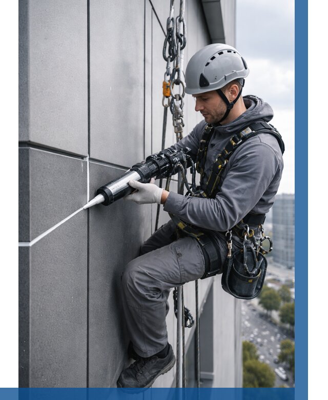 Герметизация стыков фасадных панелей в Вязниках от 6944 р.| ВЫСОТНИК-Взн