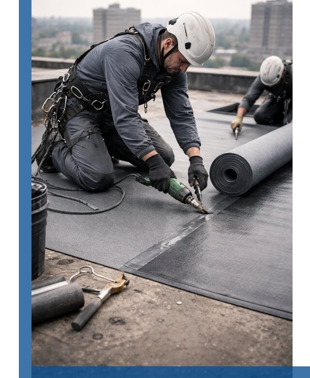 Ремонт мягкой кровли в Вязниках с выездом промальпинистов