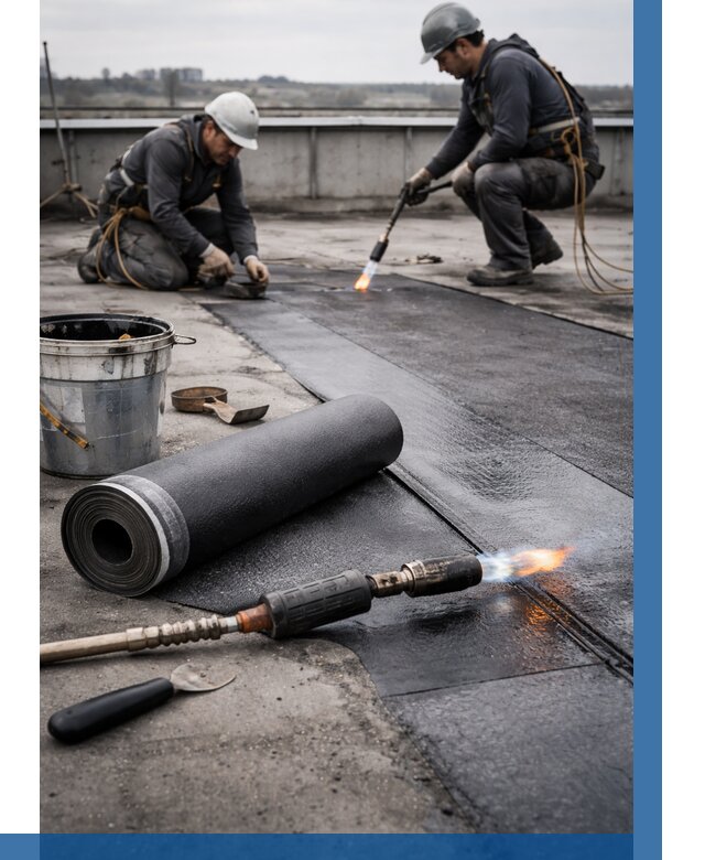 Ремонт рулонной кровли в Вязниках от 694 р. | ВЫСОТНИК-Взн