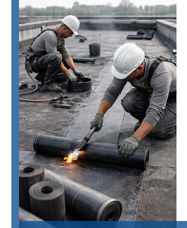 Ремонт рулонной кровли в Вязниках герметизация и восстановление