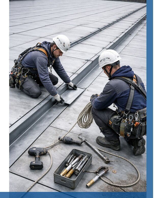 Ремонт фальцевой кровли в Вязниках от 748 р. | ВЫСОТНИК-Взн