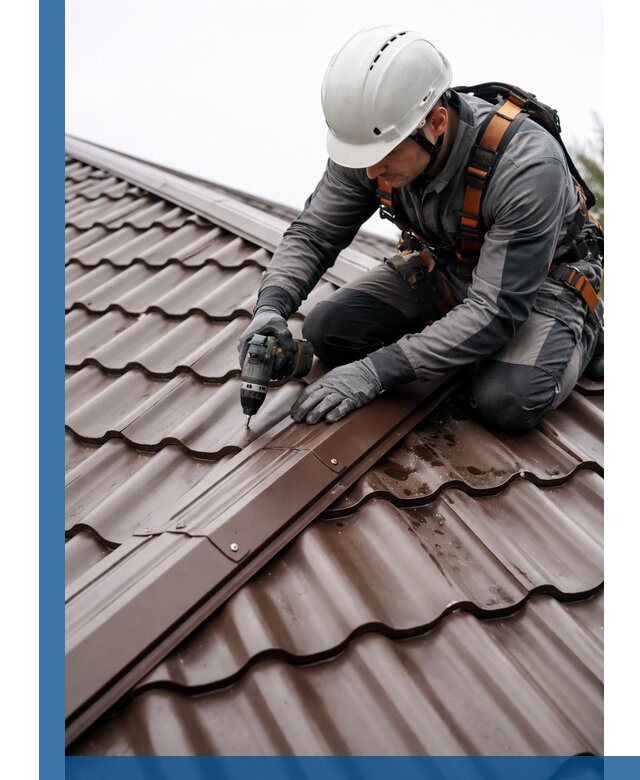 Ремонт металлочерепицы на крыше в Вязниках профессионально