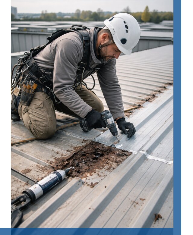 Ремонт профнастила на кровле в Вязниках от 748 р. | ВЫСОТНИК-Взн