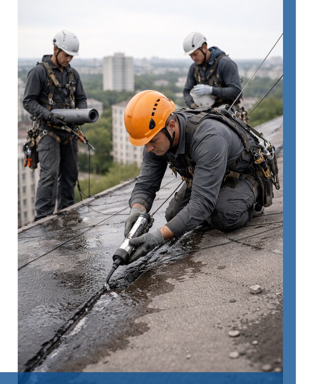 Устранение протечек кровли в Вязниках от 12820 р. | ВЫСОТНИК-Взн