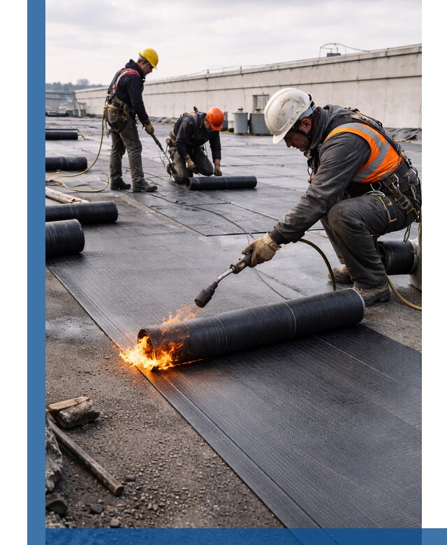 Монтаж наплавляемой кровли в Вязниках профессионально