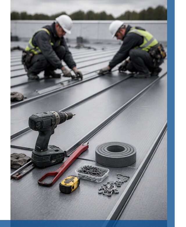 Монтаж фальцевой кровли в Вязниках от 1923 р. | ВЫСОТНИК-Взн