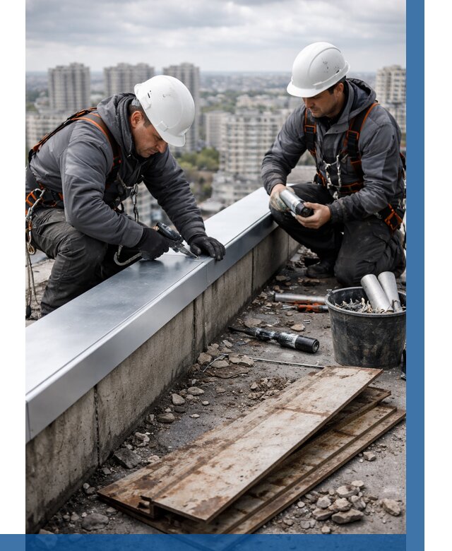 Замена парапетных крышек под ключ в Вязниках от 1282 р. | ВЫСОТНИК-Взн