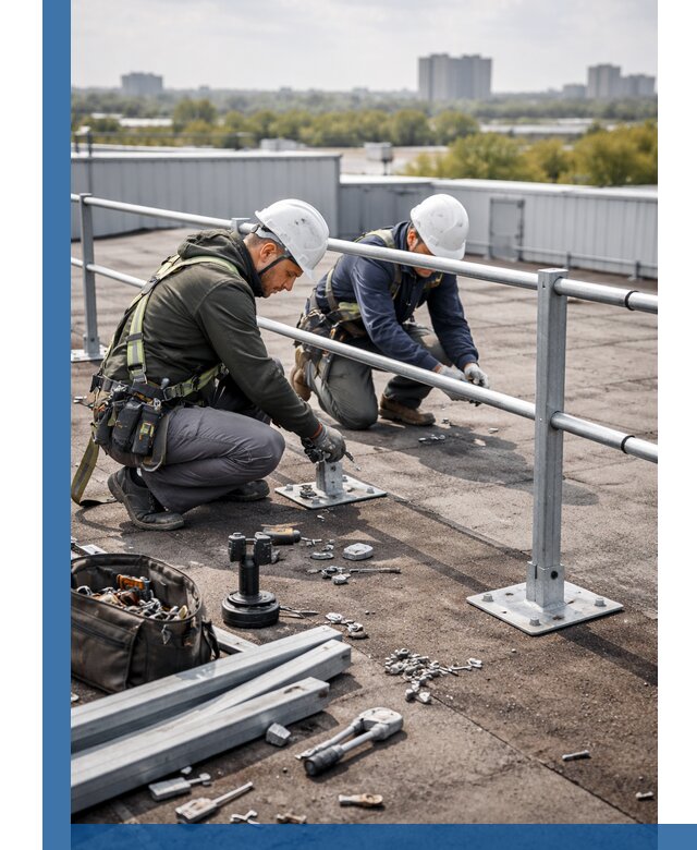 Монтаж кровельного ограждения в Вязниках под ключ с гарантией