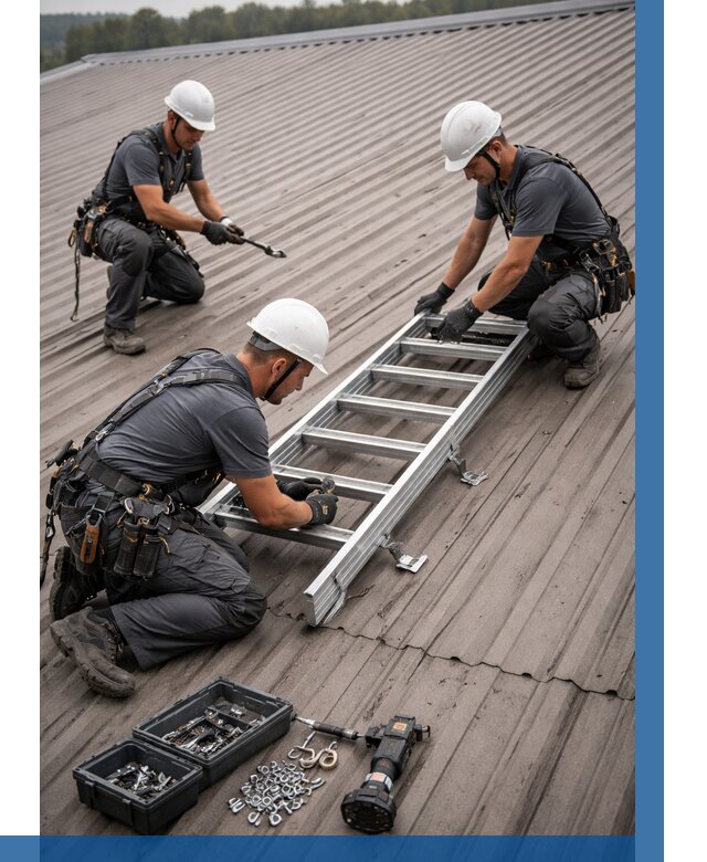 Монтаж кровельной лестницы в Вязниках от 4807 р. | ВЫСОТНИК-Взн