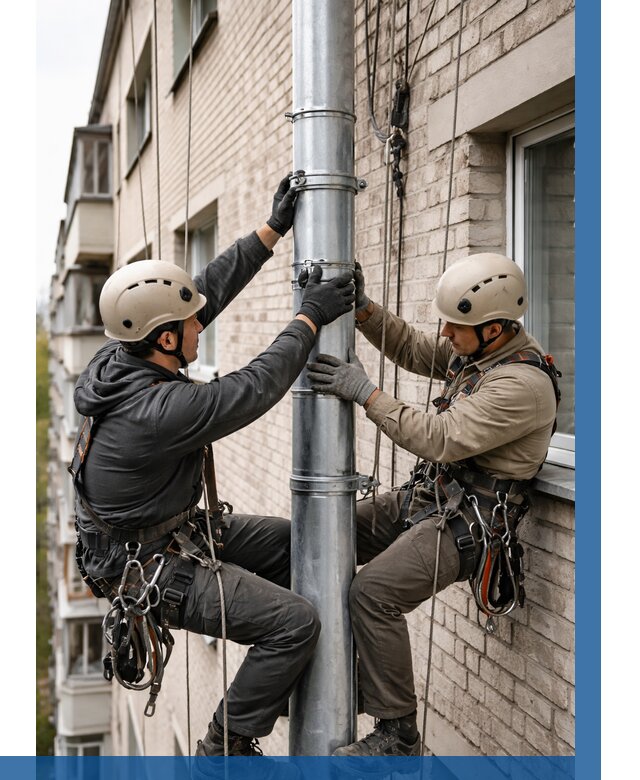 Замена водосточных труб в Вязниках от 6944 р. | ВЫСОТНИК-Взн