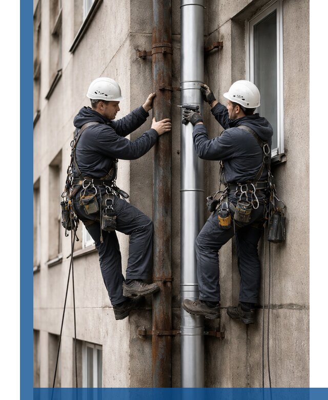Замена водосточных труб в Вязниках: монтаж и демонтаж под ключ