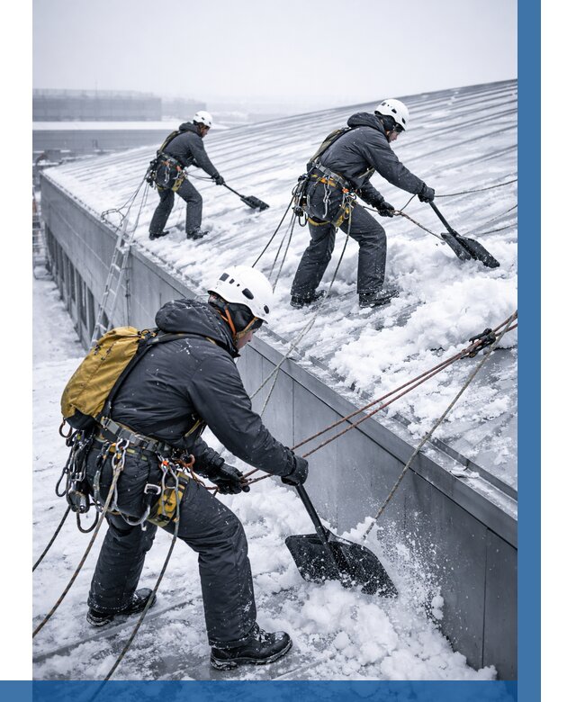 Очистка навесов от снега в Вязниках от 4807 р. | ВЫСОТНИК-Взн