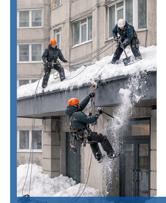 Безопасная очистка навесов от снега в Вязниках круглогодично