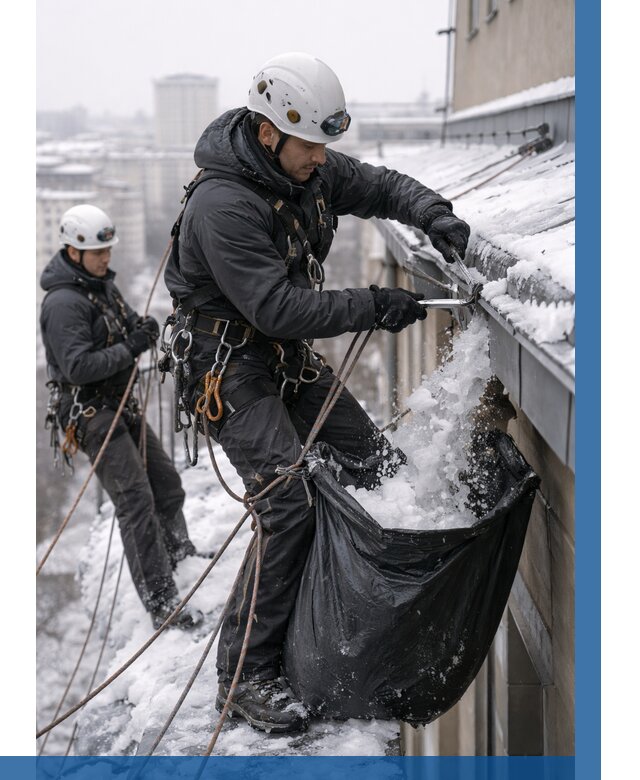 Аварийная очистка крыши в Вязниках под ключ от 320 р. | ВЫСОТНИК-Взн