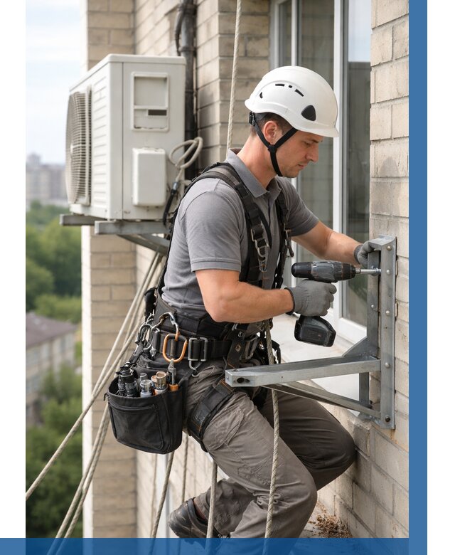 Установка кронштейнов кондиционера в Вязниках от 3739 р. | ВЫСОТНИК-Взн