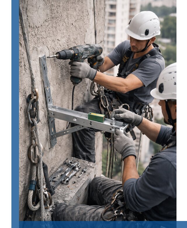 Установка кронштейнов кондиционера и крепежа в Вязниках