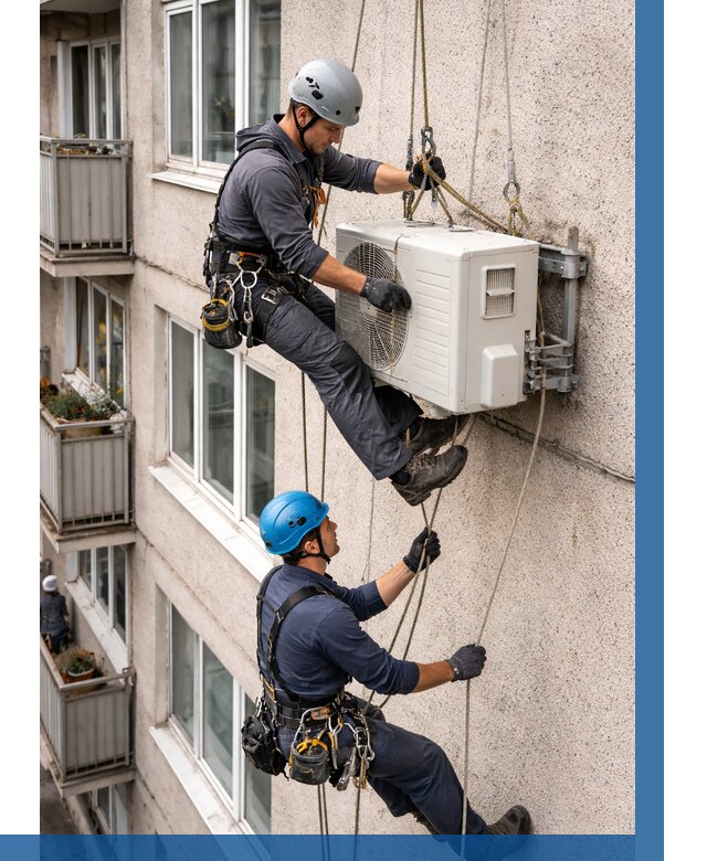 Перенос внешнего блока кондиционера в Вязниках от 9615 р.| ВЫСОТНИК-Взн