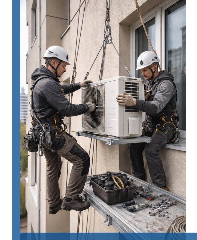 Перенос внешнего блока кондиционера в Вязниках с монтажом и крепежом