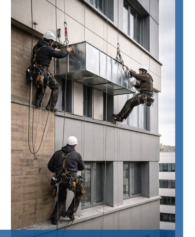 Монтаж воздуховодов на фасаде в Вязниках от 1602 р. | ВЫСОТНИК-Взн