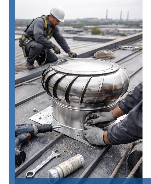 Установка дефлекторов на кровле в Вязниках профессионально