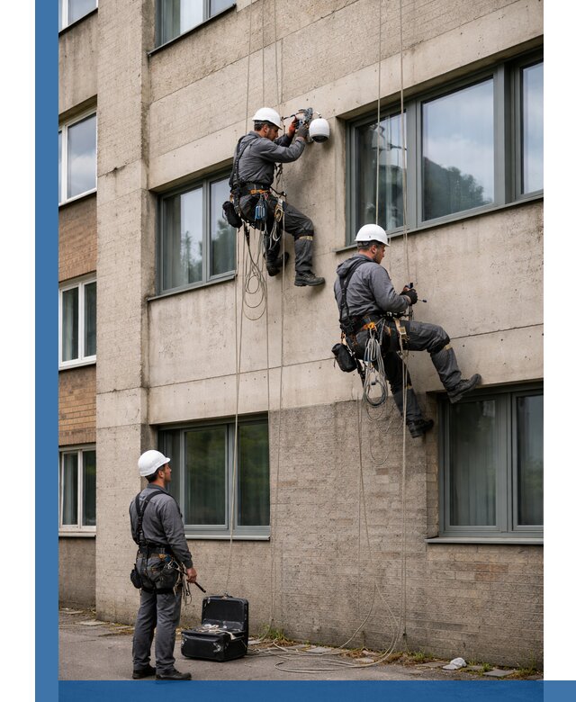 Монтаж фасадных камер видеонаблюдения в Вязниках под ключ