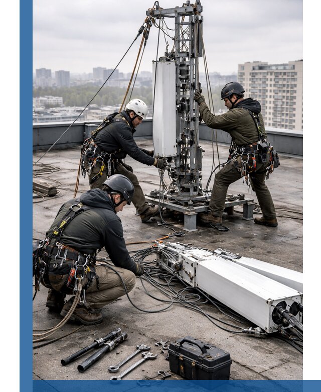 Демонтаж антенн на крыше зданий в Вязниках с гарантией