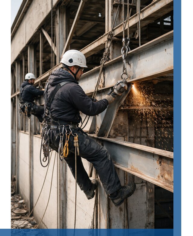 Демонтаж металлоконструкций на высоте в Вязниках от 6944р. |ВЫСОТНИК-Взн